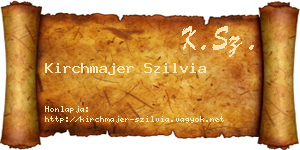 Kirchmajer Szilvia névjegykártya