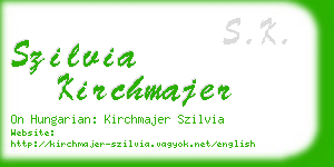 szilvia kirchmajer business card